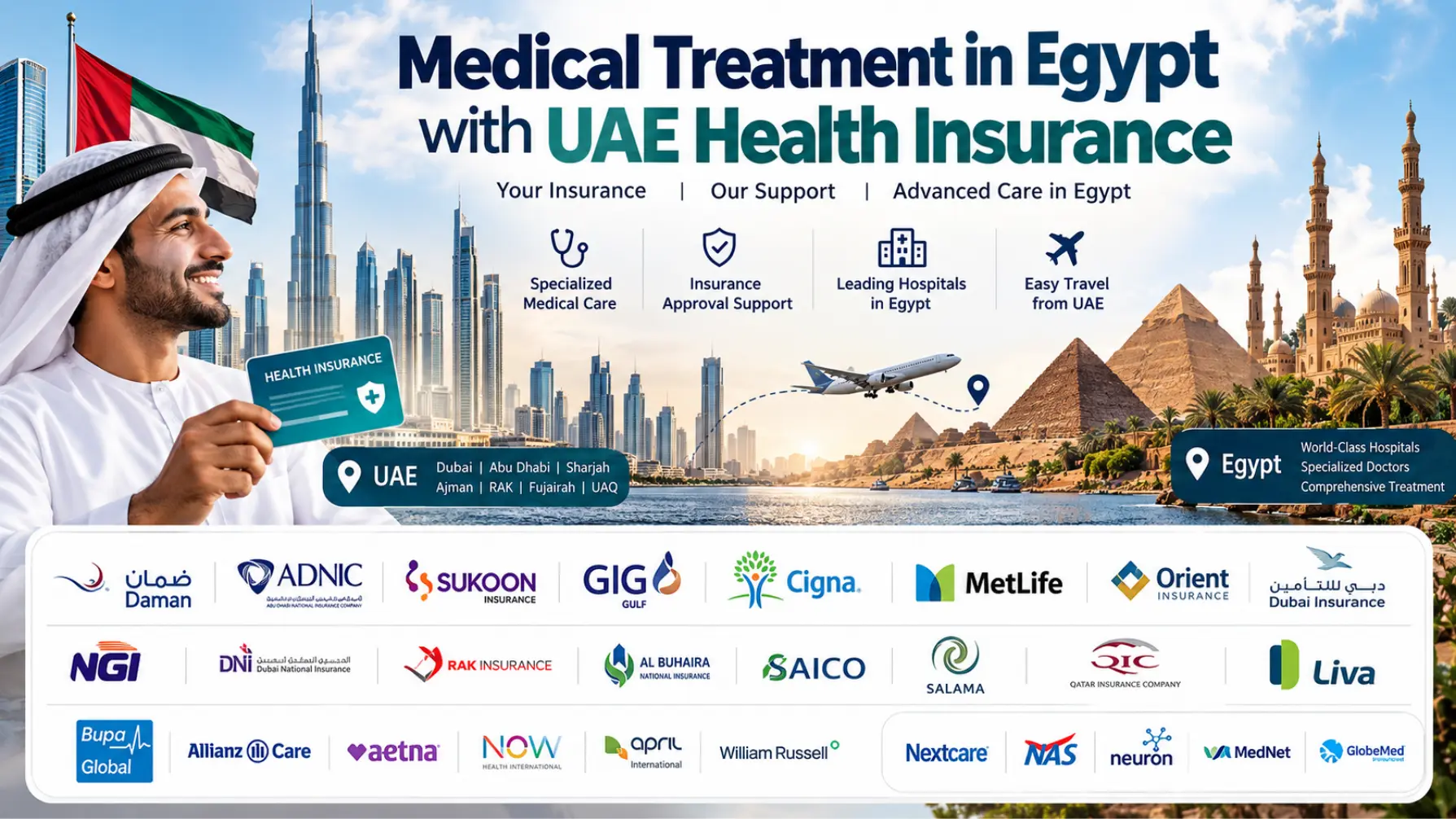 Medical Treatment in Egypt with UAE Health Insurance | Daman, ADNIC, Sukoon, Cigna & More thumbnail